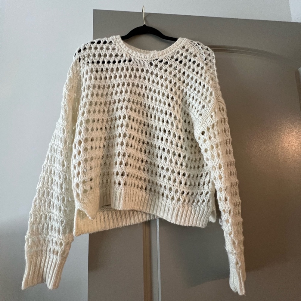 Cozy White Knit Sweater